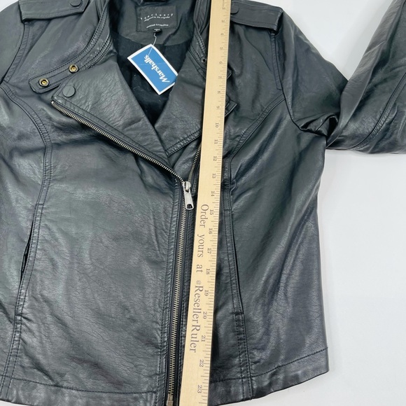 New Sanctuary Faux Vegan Leather Jacket - Picture 4 of 5